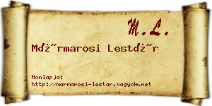 Mármarosi Lestár névjegykártya